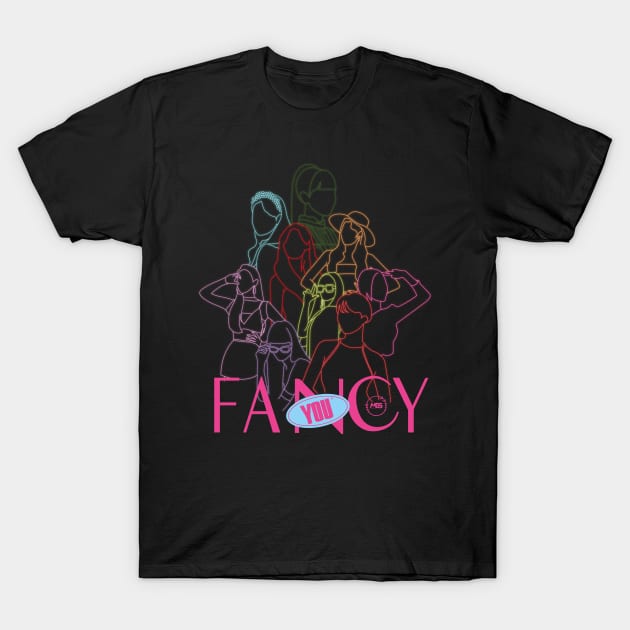 LED design of the twice group in the fancy era T-Shirt by MBSdesing 